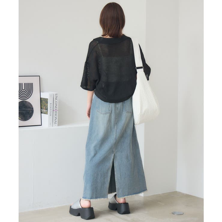 ペイズリー柄メッシュカーデ | RETRO GIRL | 詳細画像14 