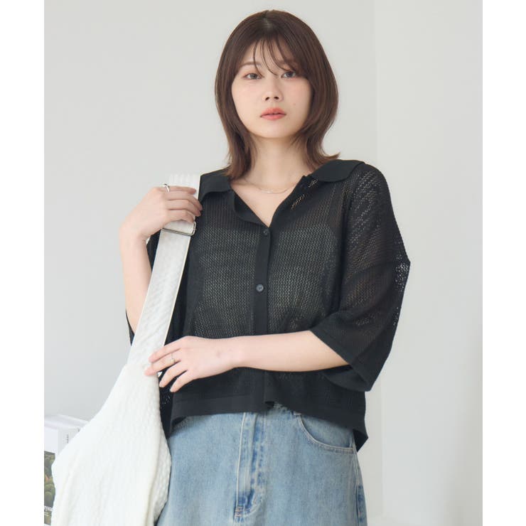 ペイズリー柄メッシュカーデ | RETRO GIRL | 詳細画像15 