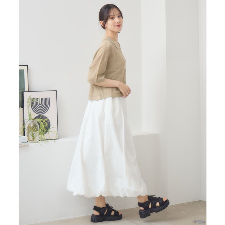 ペイズリー柄メッシュカーデ | RETRO GIRL | 詳細画像20 