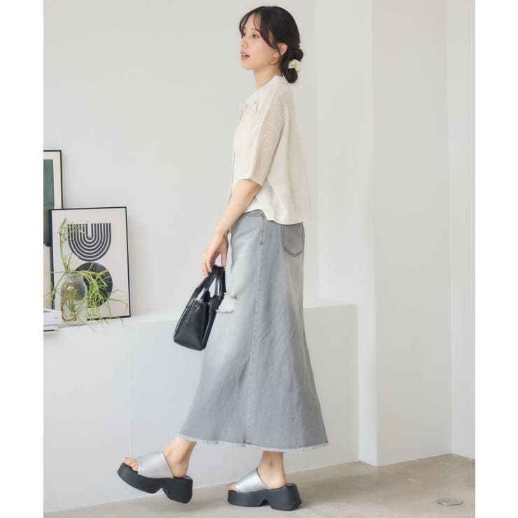 ペイズリー柄メッシュカーデ | RETRO GIRL | 詳細画像5 