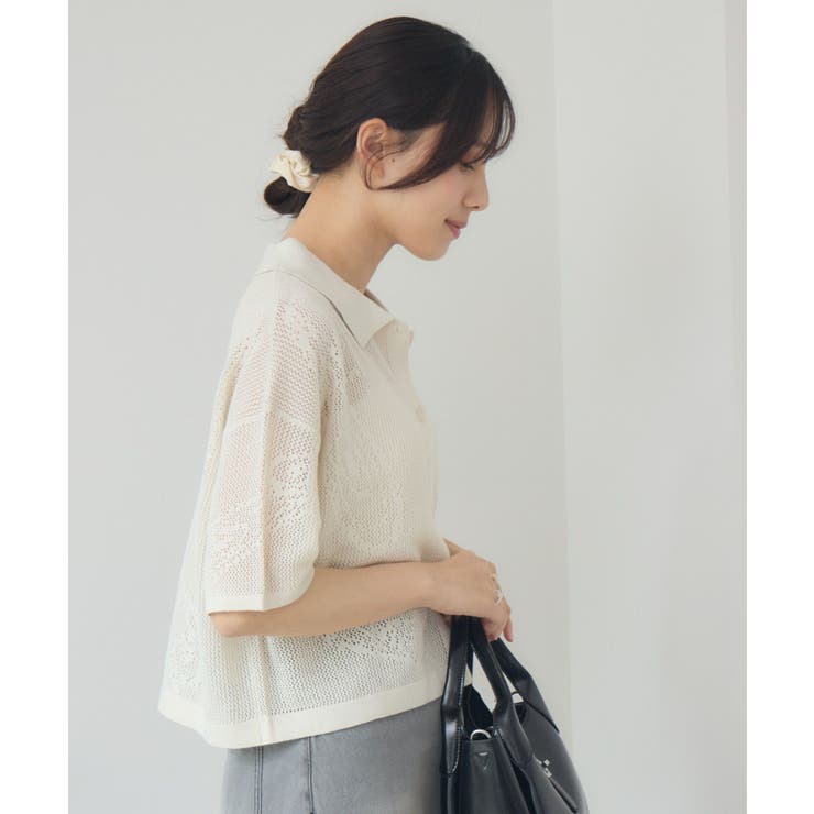 ペイズリー柄メッシュカーデ | RETRO GIRL | 詳細画像8 