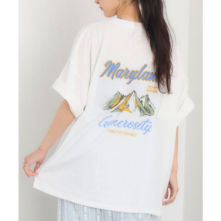 WHT2 | バックプリントBIGTEE | RETRO GIRL