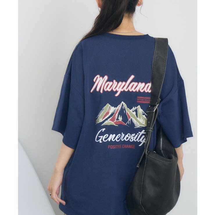 BLU0 | バックプリントBIGTEE | RETRO GIRL
