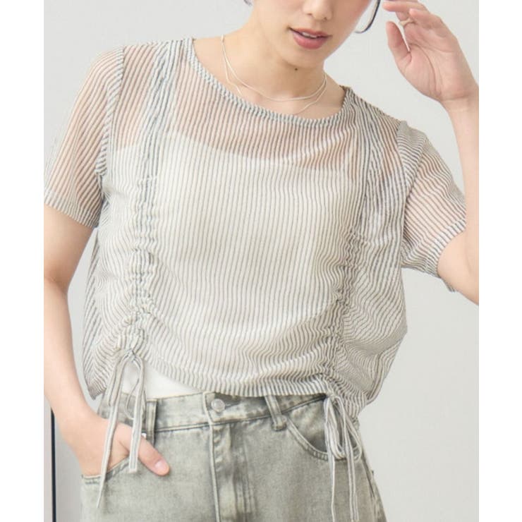 P/WHT | ラッセルシアー半袖CT | RETRO GIRL