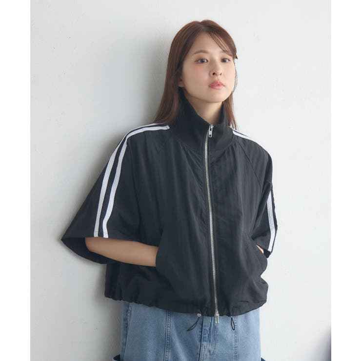 BLK1 | 襟リブトラックJK | RETRO GIRL