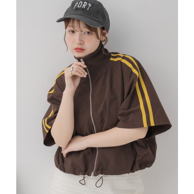 BRN0 | 襟リブトラックJK | RETRO GIRL