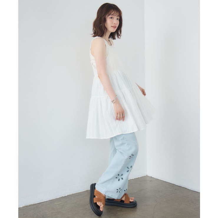 【新色追加】コットンレースレイヤードOP | RETRO GIRL | 詳細画像3 