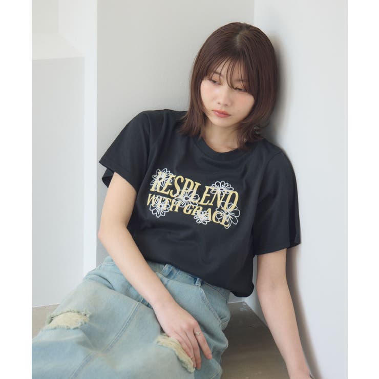 花刺繍チビTEE | RETRO GIRL | 詳細画像10 