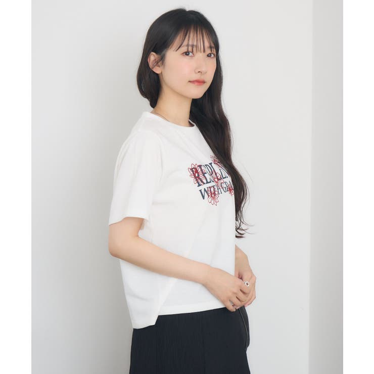 花刺繍チビTEE | RETRO GIRL | 詳細画像7 