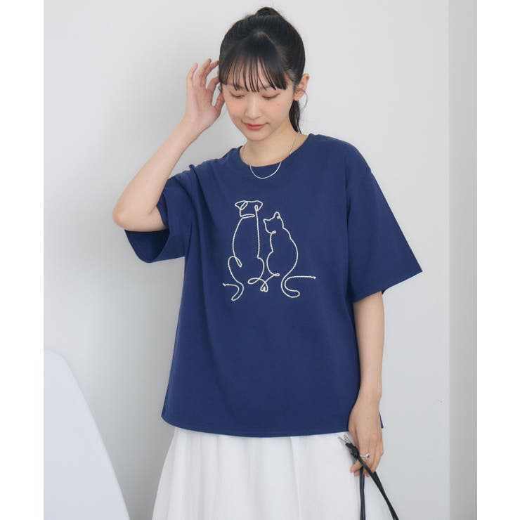 コード刺繍アニマルTEE | RETRO GIRL | 詳細画像11 