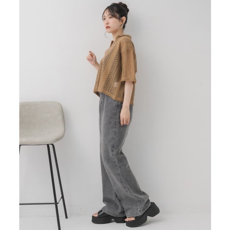 スキッパーメッシュCT[品番：RTGW0009168]｜RETRO GIRL（レトロ