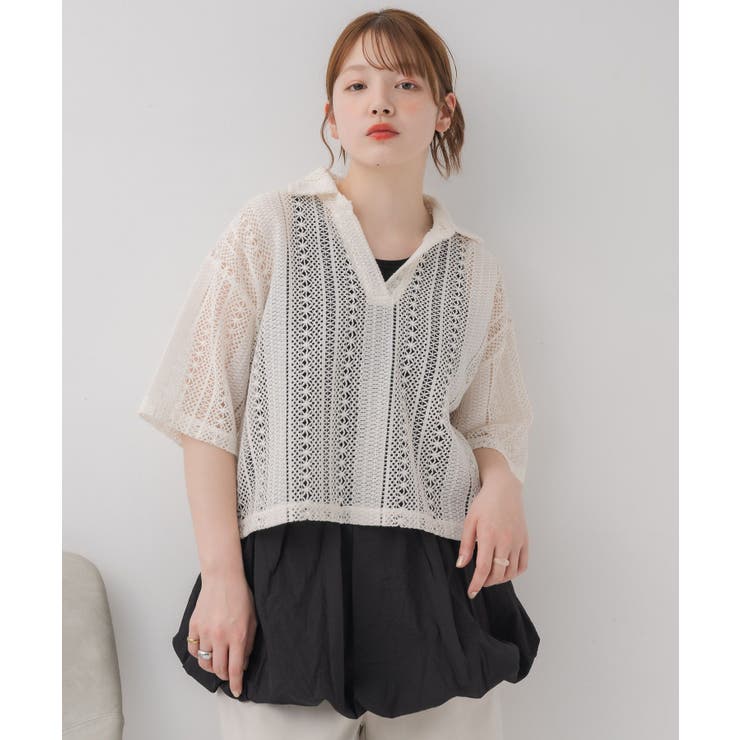 WHT4 | スキッパーメッシュCT | RETRO GIRL