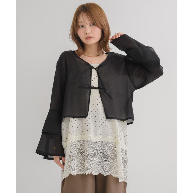 BLK1 | フリルスリーブリボンBL | RETRO GIRL