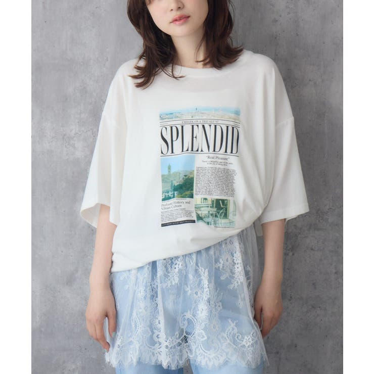 WHT1 | cityフォトビッグTシャツ | RETRO GIRL