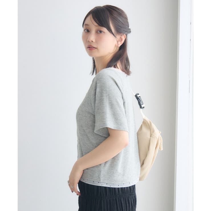 チュールレイヤード半袖カットカーディガン | RETRO GIRL | 詳細画像9 
