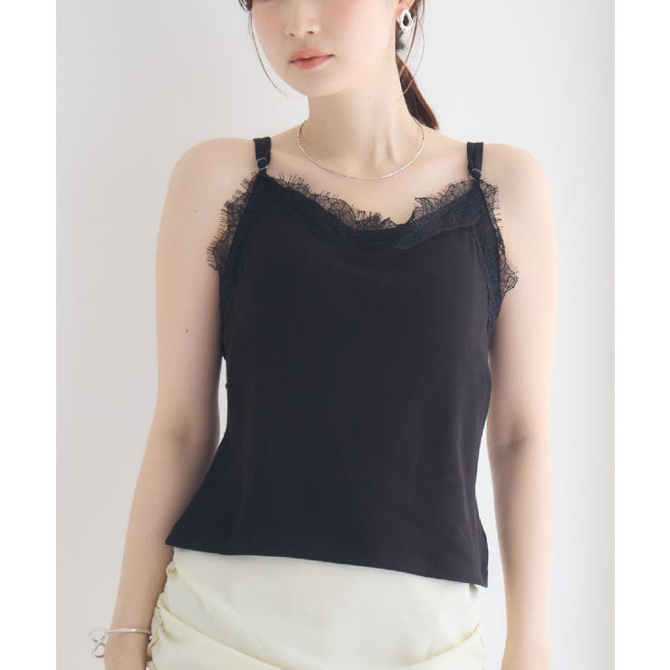 BLK1 | レースドッキングカップ付キャミ | RETRO GIRL