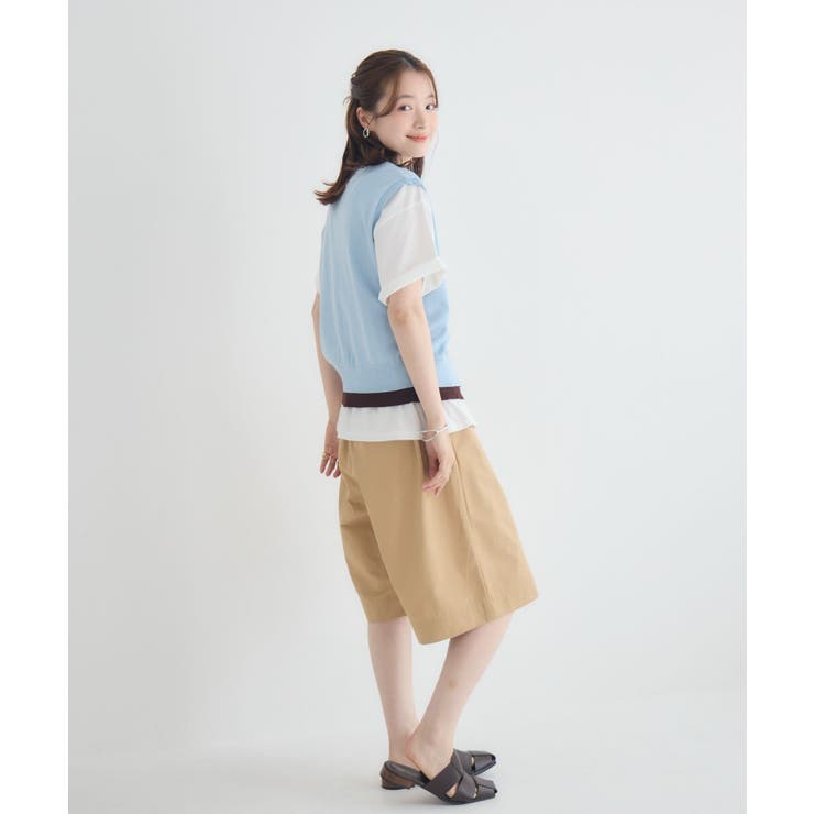 フェイクレイヤードニットベスト | RETRO GIRL | 詳細画像6 