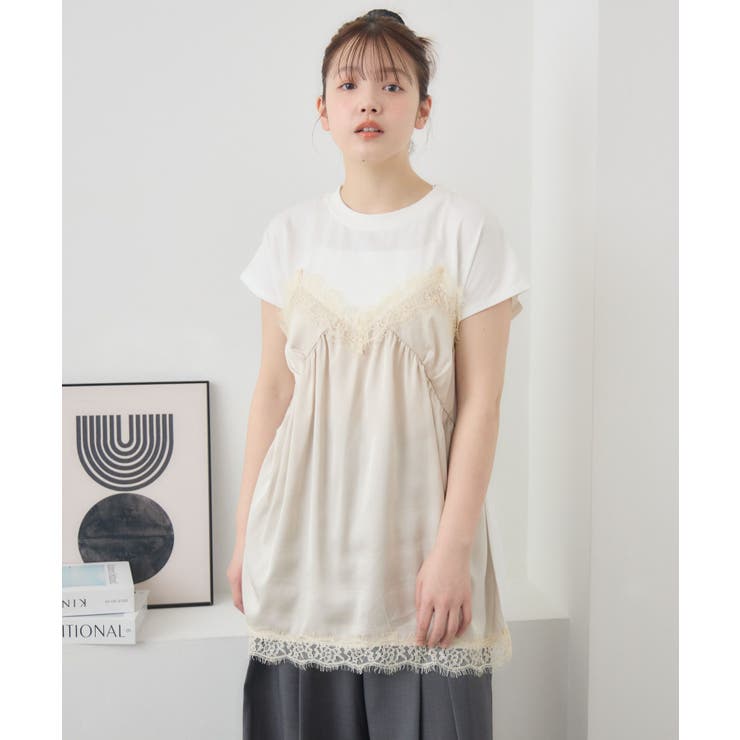サテンキャミドッキングTEE | RETRO GIRL | 詳細画像18 