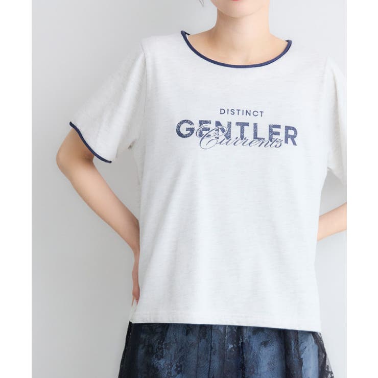 P/WHT | ニットテープリンガーTシャツ | RETRO GIRL