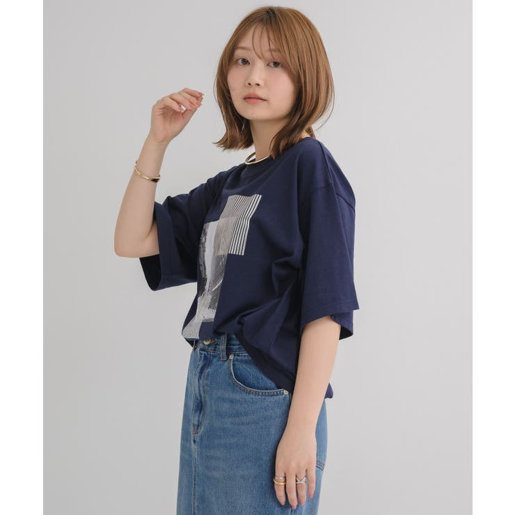 箔プリントビッグTシャツ | RETRO GIRL | 詳細画像7 