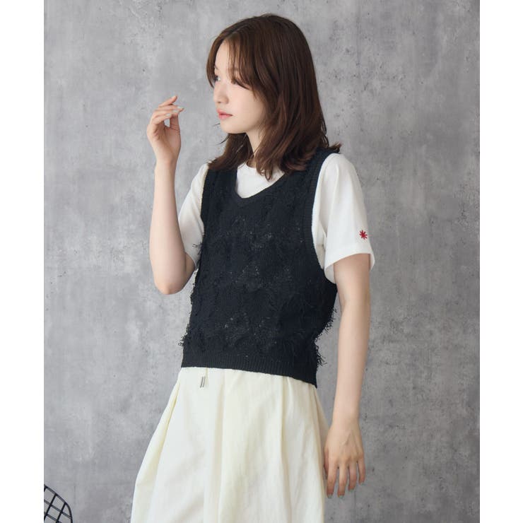 チビロゴ刺繍コンパクトTシャツ | RETRO GIRL | 詳細画像3 