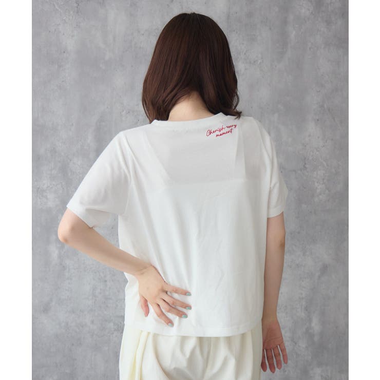 チビロゴ刺繍コンパクトTシャツ | RETRO GIRL | 詳細画像5 