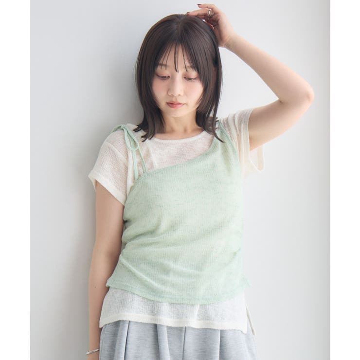 【セットアイテム】肩リボンキャミ×カットセット | RETRO GIRL | 詳細画像17 