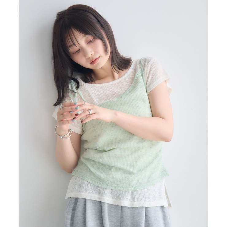 【セットアイテム】肩リボンキャミ×カットセット | RETRO GIRL | 詳細画像19 
