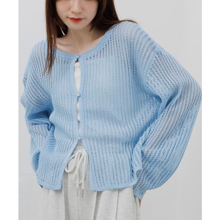 メッシュニットカーディガン | RETRO GIRL | 詳細画像1 