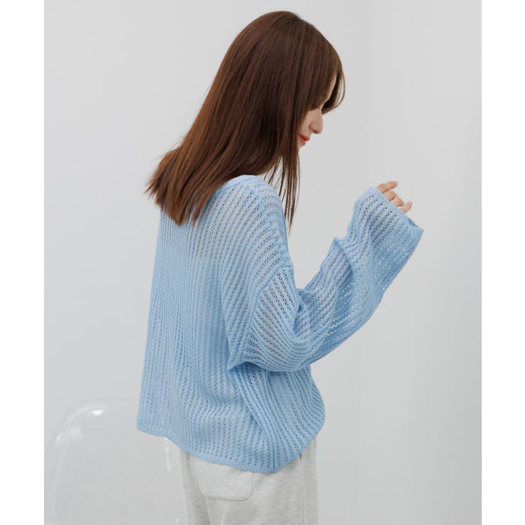 メッシュニットカーディガン | RETRO GIRL | 詳細画像15 