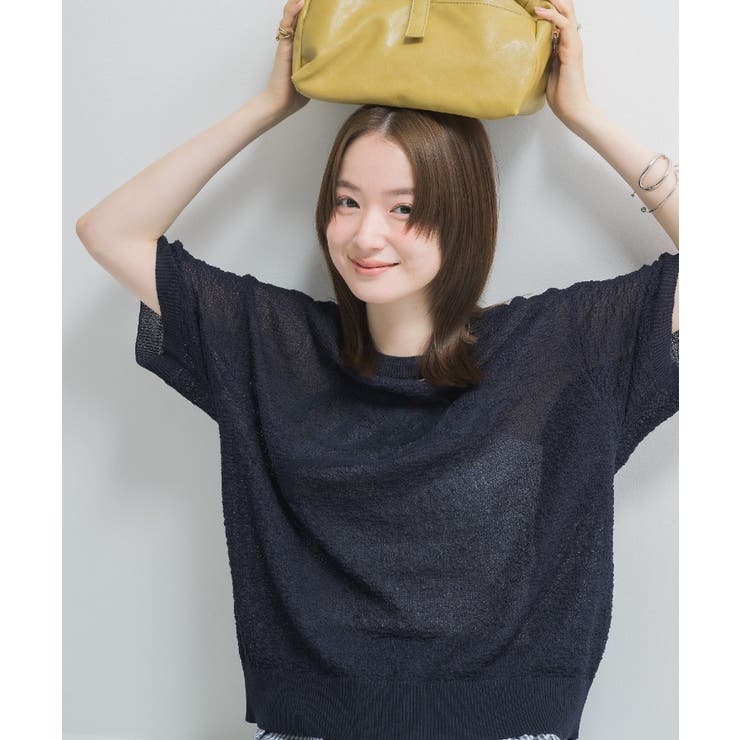 BLU0 | ニットTシャツ | RETRO GIRL