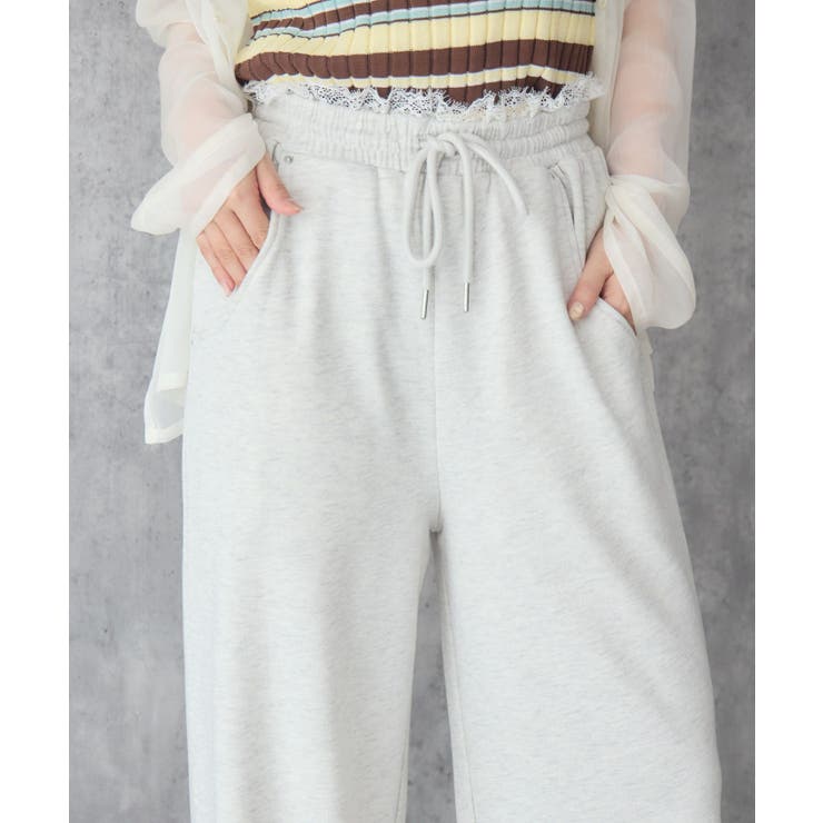 P/WHT | ポイントレーススウェットパンツ | RETRO GIRL