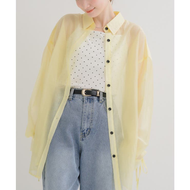 YEL0 | シアービッグシャツ | RETRO GIRL