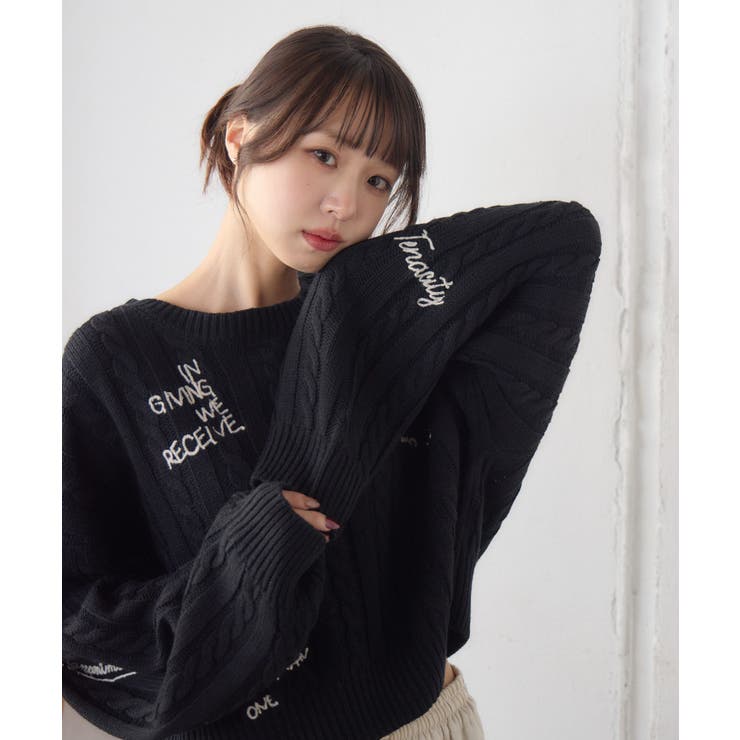 ロゴ刺繍ケーブルNT[品番：RTGW0008575]｜RETRO GIRL（レトロ