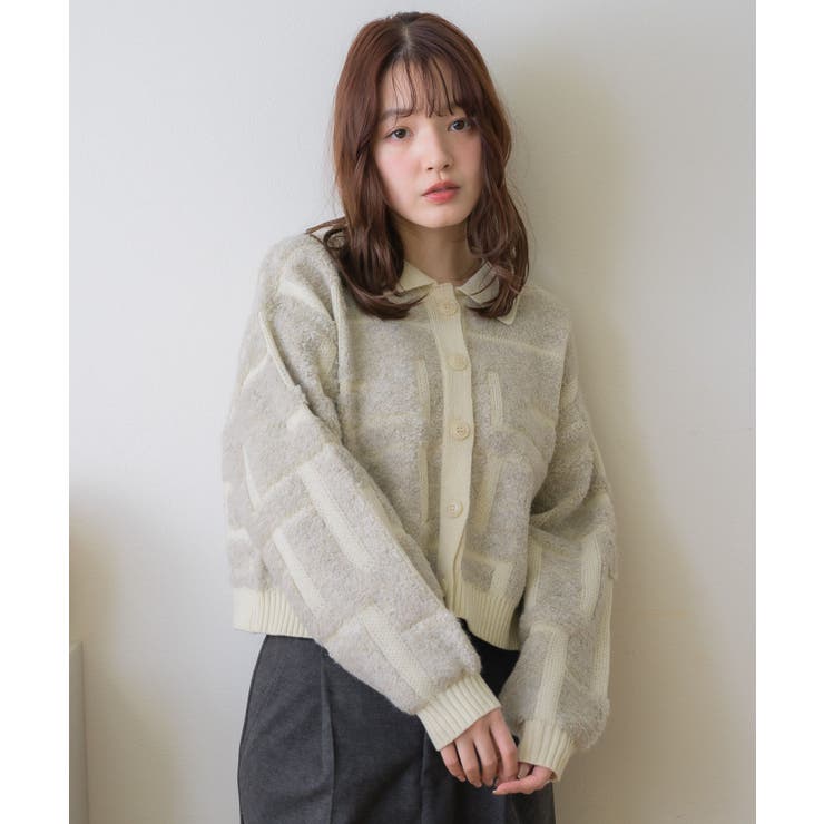 ツイード風襟付きカーデ | RETRO GIRL | 詳細画像24 
