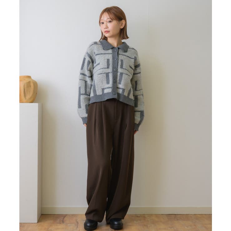 ツイード風襟付きカーデ | RETRO GIRL | 詳細画像9 