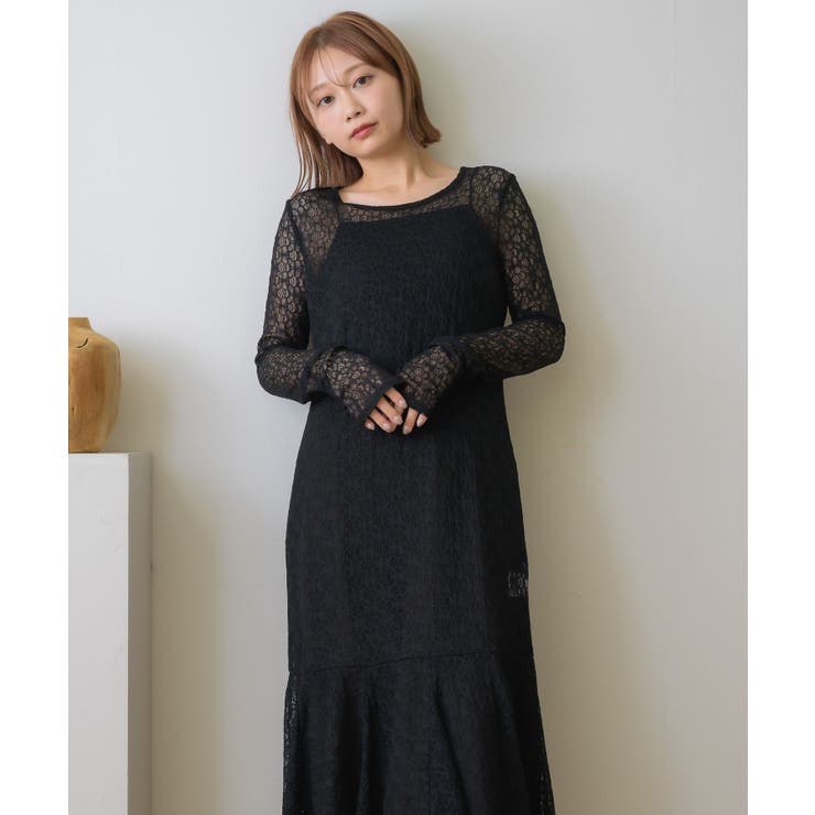 レースレイヤードロングOP | RETRO GIRL | 詳細画像10 