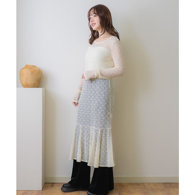 レースレイヤードロングOP | RETRO GIRL | 詳細画像17 