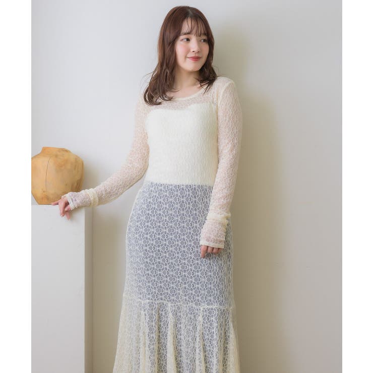 レースレイヤードロングOP | RETRO GIRL | 詳細画像18 