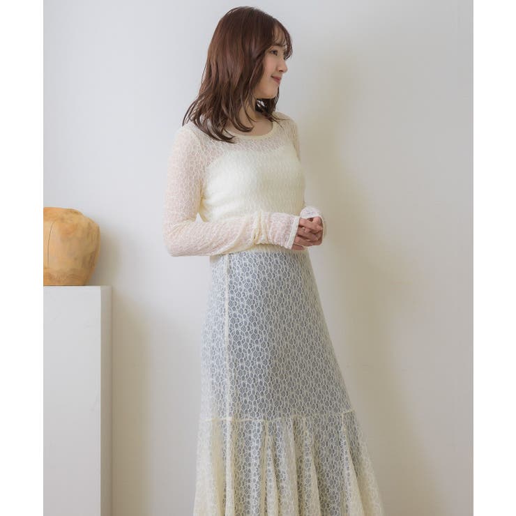 レースレイヤードロングOP | RETRO GIRL | 詳細画像19 