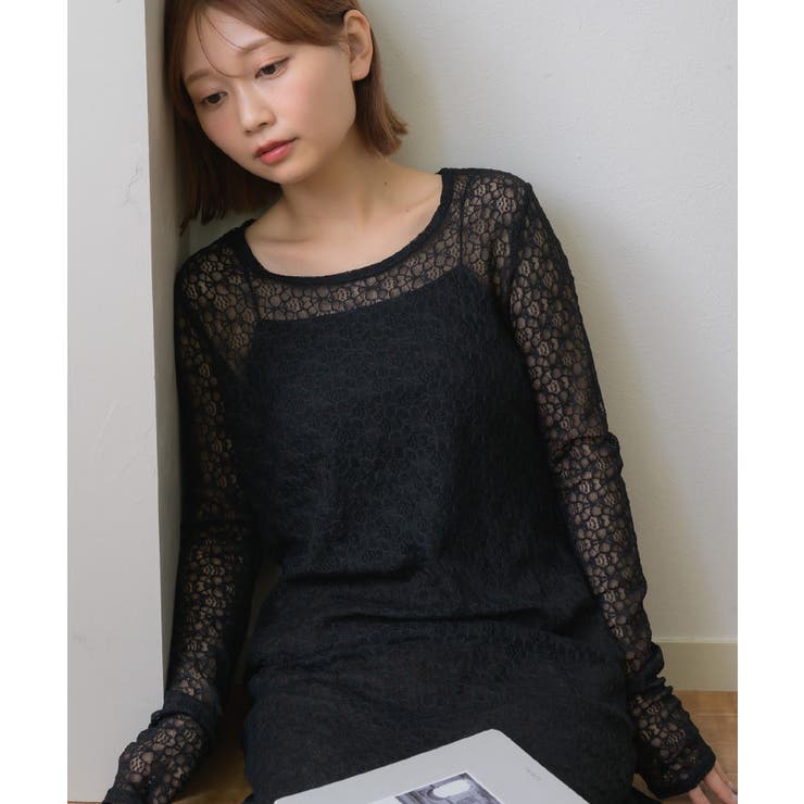 レースレイヤードロングOP | RETRO GIRL | 詳細画像2 