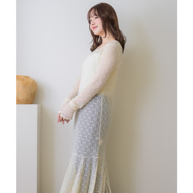 レースレイヤードロングOP | RETRO GIRL | 詳細画像21 