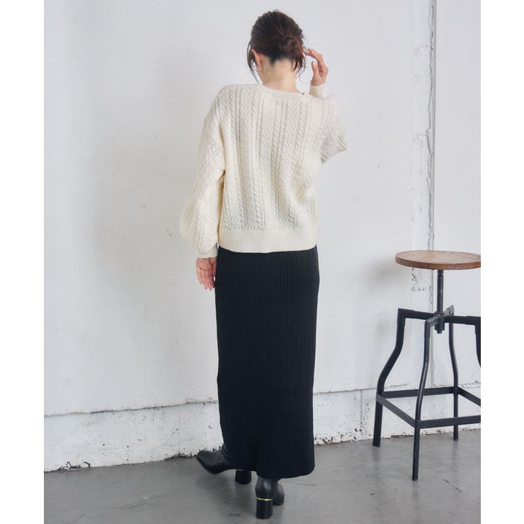 リブニットナローSK | RETRO GIRL | 詳細画像4 