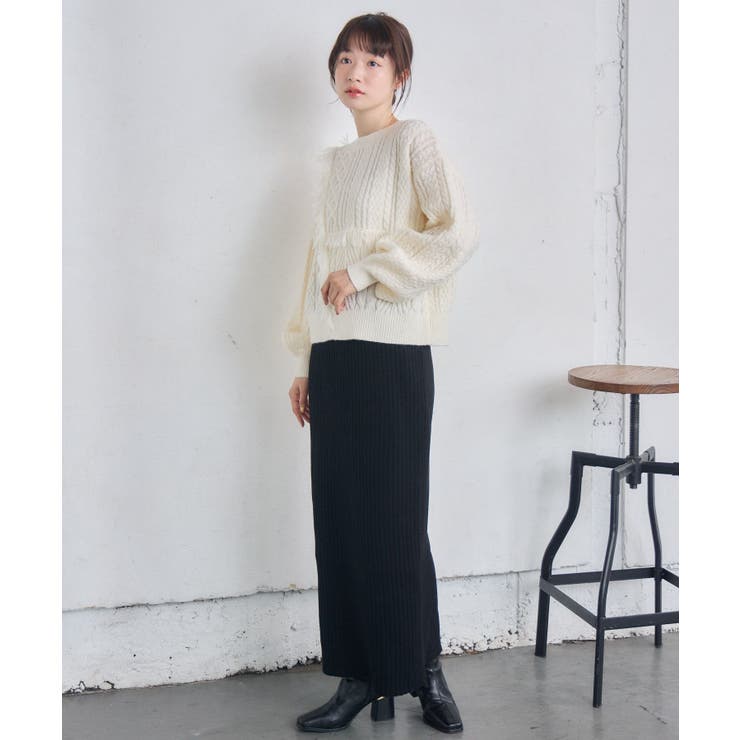 リブニットナローSK | RETRO GIRL | 詳細画像5 