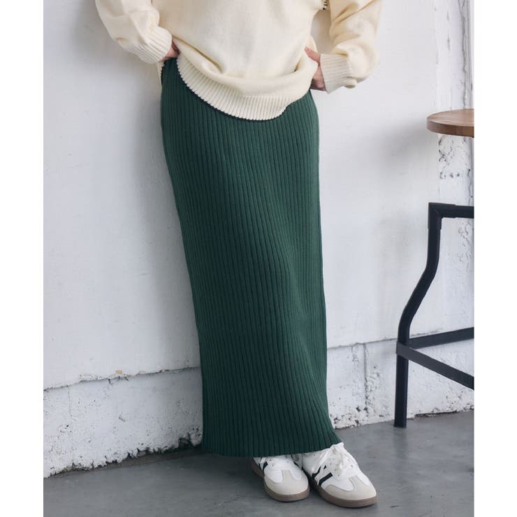 GRN0 | リブニットナローSK | RETRO GIRL