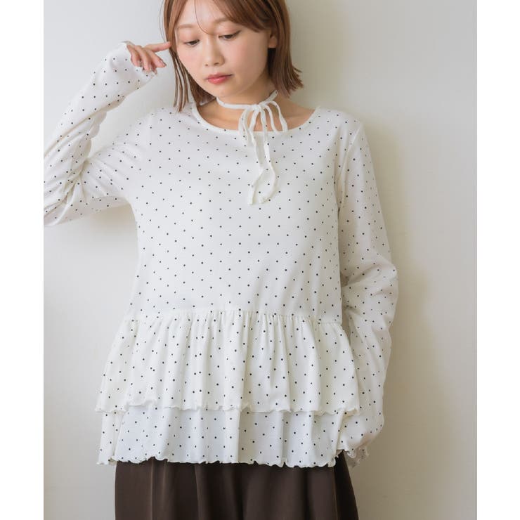 WHT4 | 裾フリルカットソー | RETRO GIRL