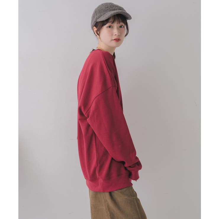 フロッキープリントトレーナー | RETRO GIRL | 詳細画像9 