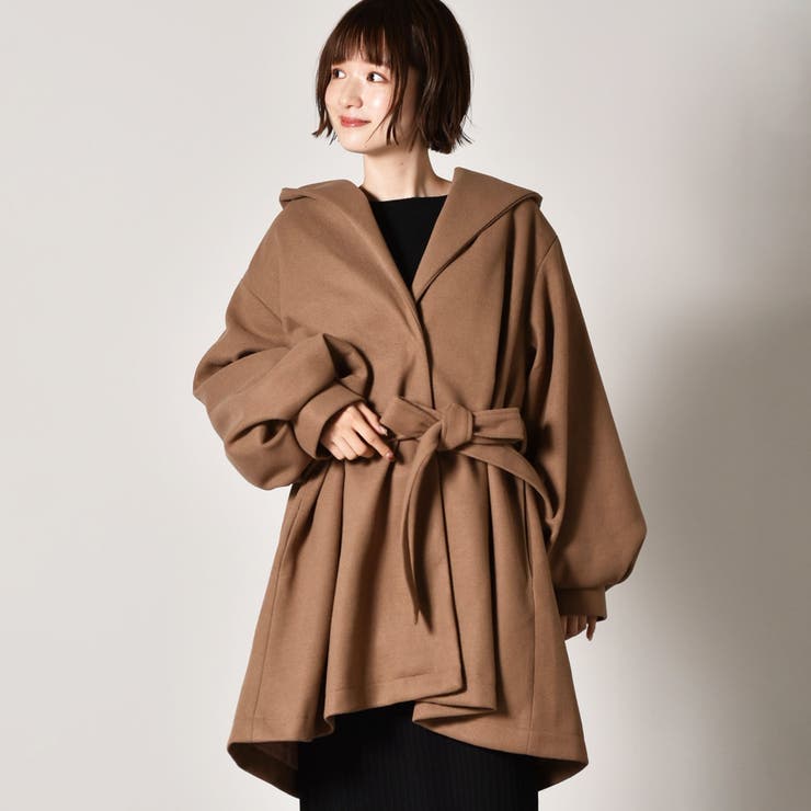 ◇RETRO GIRL◇ 袖ボリュームFウールコート[品番：RTGW0002462]｜RETRO