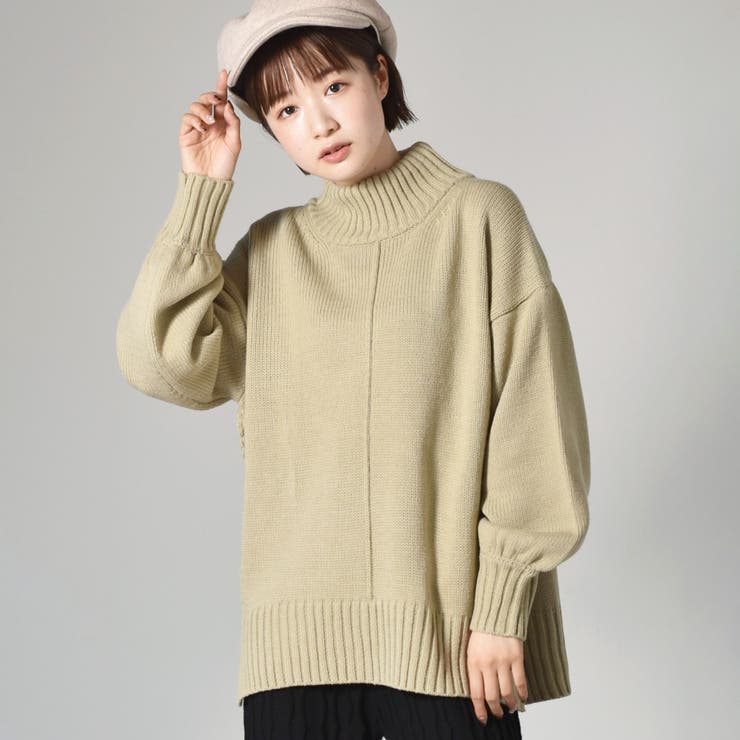 ◇RETRO GIRL◇ アウトリンキングハイネックニット[品番