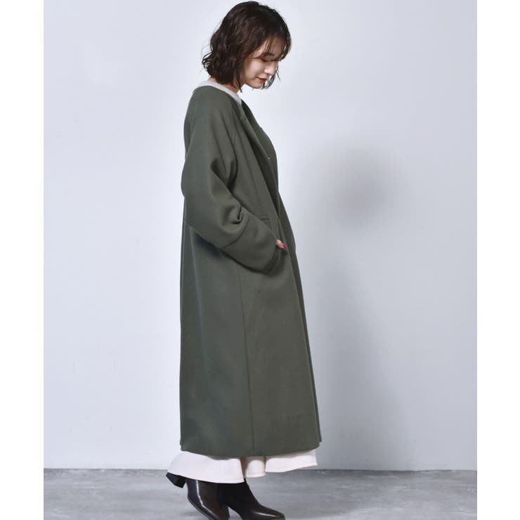 □RETRO GIRL□ BIGカラーロングコート[品番：RTGW0004955]｜RETRO